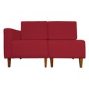Ver imagem 1 de Poltrona Decorativa Alice Pés Trapézio Suede Vermelho - Ds Estofados