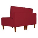Ver imagem 3 de Poltrona Decorativa Alice Pés Trapézio Suede Vermelho - Ds Estofados