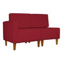 Ver imagem 2 de Poltrona Decorativa Alice Pés Trapézio Suede Vermelho - Ds Estofados