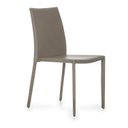 Ver imagem 4 de Conjunto Sala de Jantar Mesa com Tampo em Vidro e 4 Cadeiras em Metal e Corino Glam Cinza