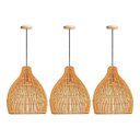 Ver imagem 1 de 3 Pendente Rustico Fibra Natural Rattan Área Gourmet Nat37