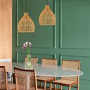 Ver imagem 3 de 3 Pendente Rustico Fibra Natural Rattan Área Gourmet Nat37