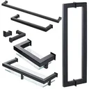 Ver imagem 1 de Kit de Acessórios para Banheiro com 7 Peças em Aço Inox Black Matte Preto Fosco