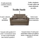 Ver mais imagens de Sofá 2 Lugares Com Almofadas Gabrielly Suede Bege Escuro