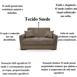 Sofá 2 Lugares Com Almofadas Gabrielly Suede Bege Escuro - 8