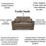 Sofá 2 Lugares Com Almofadas Gabrielly Suede Bege Escuro - 8