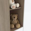 Ver imagem 6 de Guarda Roupa Infantil 3 Portas 2 Gavetas Bala de Menta Rústico / Branco