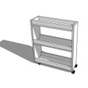 Ver imagem 6 de Organizador para Produtos de Limpeza e Panos / Área de Serviço com 3 Prateleira Branco e Rodas