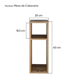 Mesa De Cabeceira Pequena 20x20x60cm Freijó Quarto Sala - 4