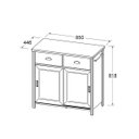 Ver imagem 7 de Aparador Buffet Moderno com 2 Portas e 2 Gavetas 85cm Ditália