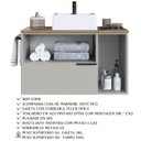 Ver imagem 5 de Conjunto Gabinete com Cuba e Espelheira 80cm Mel Arenas Proddy