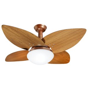 Ventilador de Teto Jet Aspen Venti-delta Cobre 4Pás Freijó 220 V + Controle