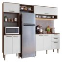 Ver imagem 6 de Cozinha Compacta Lille 7 Portas 2 Gavetas MDP 225cm Rustic-Branco Madesa