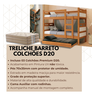 Beliche com Cama Auxiliar 03 Colchões D20 Treliche Completa Cor:off-white - 2