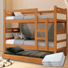 Beliche com Cama Auxiliar 03 Colchões D20 Treliche Completa Cor:off-white - 1
