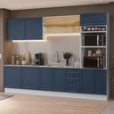 Ver imagem 1 de Armário de Cozinha Completa 310 Cm Vik Madesa 01 Branco/azul