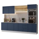 Ver imagem 2 de Armário de Cozinha Completa 310 Cm Vik Madesa 01 Branco/azul