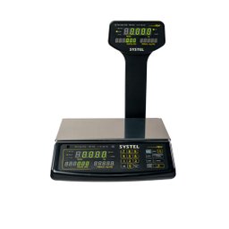 Balança Systel Clipse com Torre Preta 15kg - Bateria - 1