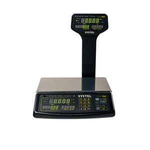 Balança Systel Clipse com Torre Preta 15kg - Bateria