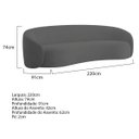Ver imagem 3 de Sofá Orgânico Luxo Recepção 220cm Amore Linho