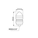 Ver imagem 3 de Sinalizador Simples Azul 60 W Tramontina em Alumínio Tramontina