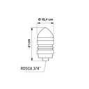 Ver imagem 2 de Sinalizador Simples Azul 60 W Tramontina em Alumínio Tramontina