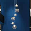 Ver imagem 6 de Lustre Mm Cnidário Ac. Cristal para Pé Direito Alto