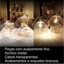 Ver imagem 2 de Lustre Mm Cnidário Ac. Cristal para Pé Direito Alto