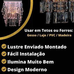 Luminaria Teto Lustre Decoração Quarto Paflon Dacorar Hall - 4
