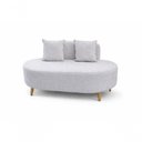 Ver imagem 1 de Sofá Feijão 2 Lugares 115cm Prata Suede do Lar