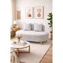 Ver imagem 2 de Sofá Feijão 2 Lugares 115cm Prata Suede do Lar