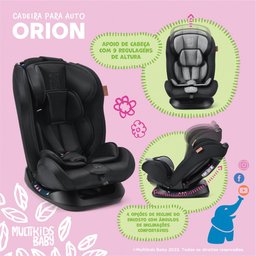 Cadeira para Auto Orion 0-36kgs Preta Multikids Baby - BB438 - 5