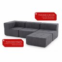Ver imagem 4 de Sofá Modular 3 Lugares com Puff Kappesberg Boucle Titanio