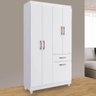 Guarda Roupa New Marbella Solteiro 5 Portas 1 Gaveta Poquema Cor Branco - 4