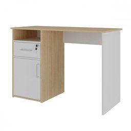 Mesa Escrivaninha Hall 1 Porta 1 Gaveta Carvalho/branco - Artany - 1 Mesa Escrivaninha Hall 1 Porta 1 Gaveta Carvalho/branco - Artany - 1