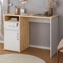 Ver imagem 3 de Mesa Escrivaninha Hall 1 Porta 1 Gaveta Carvalho/branco - Artany