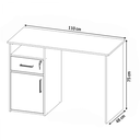 Ver imagem 4 de Mesa Escrivaninha Hall 1 Porta 1 Gaveta Carvalho/branco - Artany