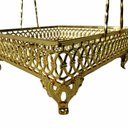 Ver imagem 4 de Bandeja Espelhado Quadrada Dourado - 63x28x42cm - Bandeja de Luxo em Metal Nobre com Detalhes - Deco