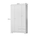 Ver imagem 3 de Guarda Roupa Infantil Bebê 4 Portas e Cômoda Sapateira 4 Gavetas Quarto Completo Branco Flex