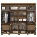 Ver imagem 3 de Guarda Roupa 8 Portas Casal Master Vip 8.4 Jatobá com Pés - PR Móveis
