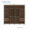 Guarda Roupa 8 Portas Casal Master Vip 8.4 Jatobá com Pés - PR Móveis - 4