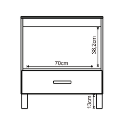 Balcão para Fogão Cooktop 2, 4 e 5 Bocas com Pé Móveis Mpo - 4