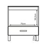 Balcão para Fogão Cooktop 2, 4 e 5 Bocas com Pé Móveis Mpo - 4