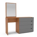 Ver imagem 2 de Cômoda Penteadeira Porto 4 Gavetas com Espelho 149x160cm Cinza/Freijó 240889