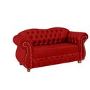 Ver imagem 1 de Sofá Chesterfield Merlo 2 lugares 1,80 Suede Vermelho / decoração, recepção, sala tv estar