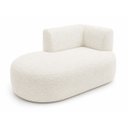 Ver imagem 5 de Sofá Puf Orgânico 140 cm 2 Lugares Consultório Recepção Sala:Off White/Bouclé Lado Esquerdo
