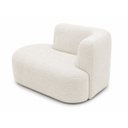Ver imagem 7 de Sofá Puf Orgânico 140 cm 2 Lugares Consultório Recepção Sala:Off White/Bouclé Lado Esquerdo
