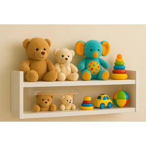 Prateleira de Mdf para Parede Quarto Criança Bebê Brinquedos:branco