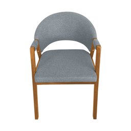 Kit 8 Cadeiras de Jantar Madeira Maciça Cerejeira Premium Helen Linho Cinza - 3