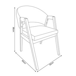 Kit 8 Cadeiras de Jantar Madeira Maciça Cerejeira Premium Helen Linho Cinza - 6